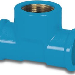 Tee 32mm x 3/4 água L/r Azul Amanco 