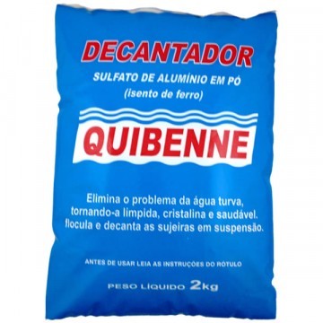 Decantador Sulfato Alumínio 2kg Quibona 