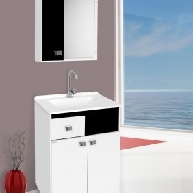 Balcão Kit Pop Fabribam 60cm Branco - Preto 