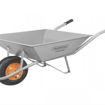 Carrinho Construcao Pneu Camara Cinza Reforçado Tramontina