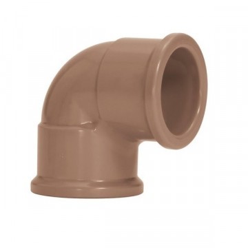 Joelho 50mm 90° água Soldavel Marrom Amanco