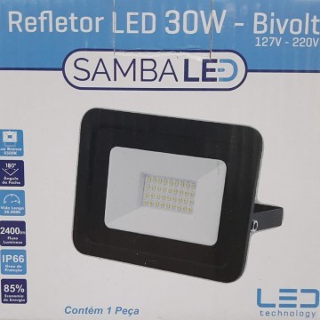 Refletor Led 30w Luz Branca 
