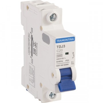 DISJUNTOR MONOFASICO 20A CURVA C 1P TR3KA