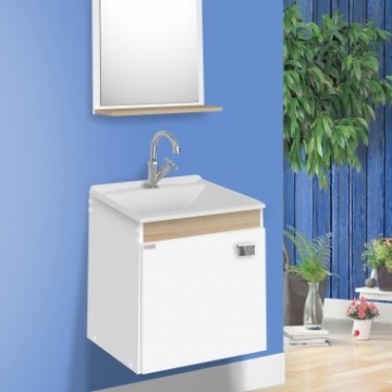 Balcão Kit Econômico Fabribam 43cm Suspenso Branco - Carvalho 