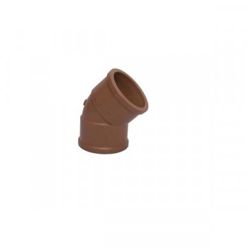Joelho 20mm 45° água Soldavel Marrom Amanco