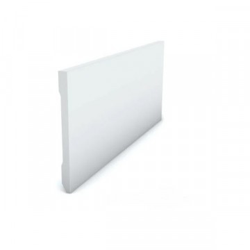 Rodapé (Alizar) em Poliestireno Branco de 5cm (RD52 Lisa)