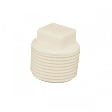 Plug água 3/4 Com Rosca Branco Amanco