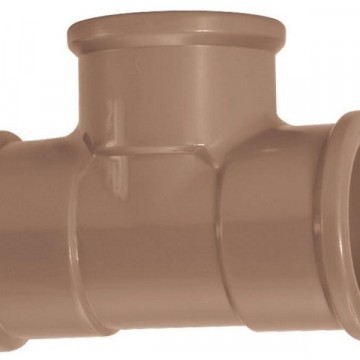 Tee 50mm água Soldavel Marrom Amanco 