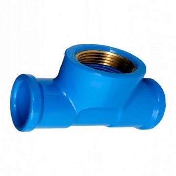 Tee 20mmx1/2 água L/r Azul Amanco