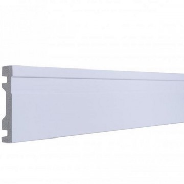 Rodapé (Alizar) em Poliestireno Branco de 7cm (RD72 Lisa)