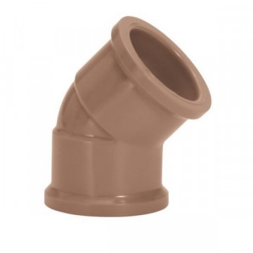 Joelho 50mm 45° água Soldavel Marrom Amanco