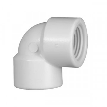 Joelho 1/2 90° água Roscavel Branco Amanco
