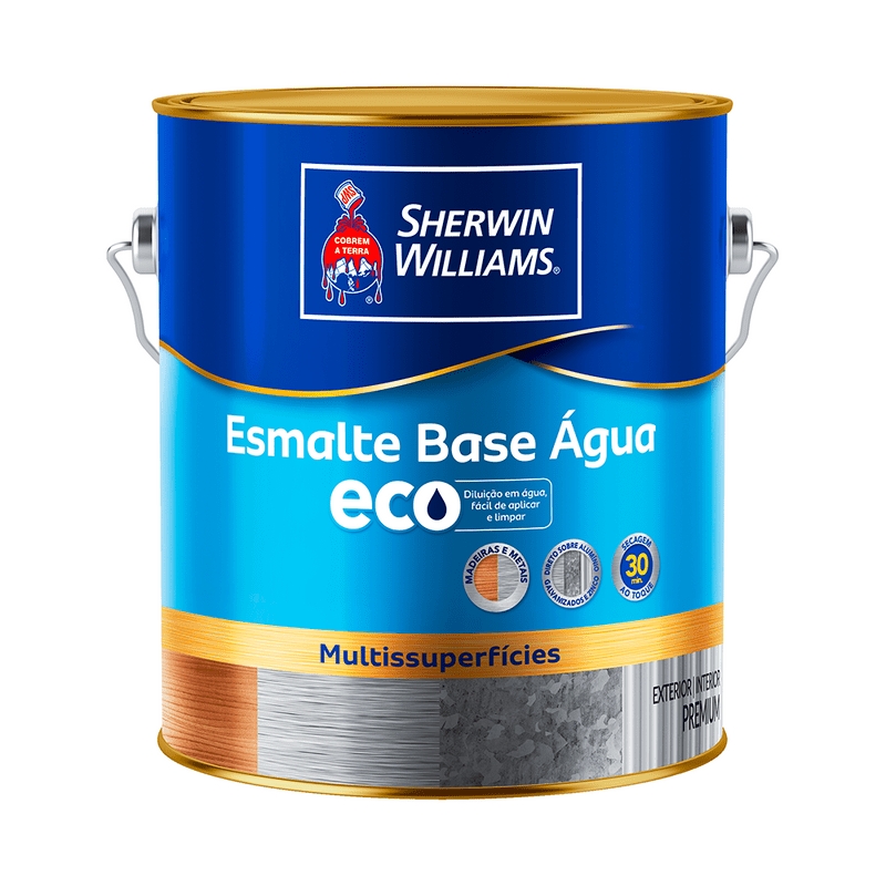 Esmalte Alto Brilho Base Agua Eco 3,6l Sherwin Williams 