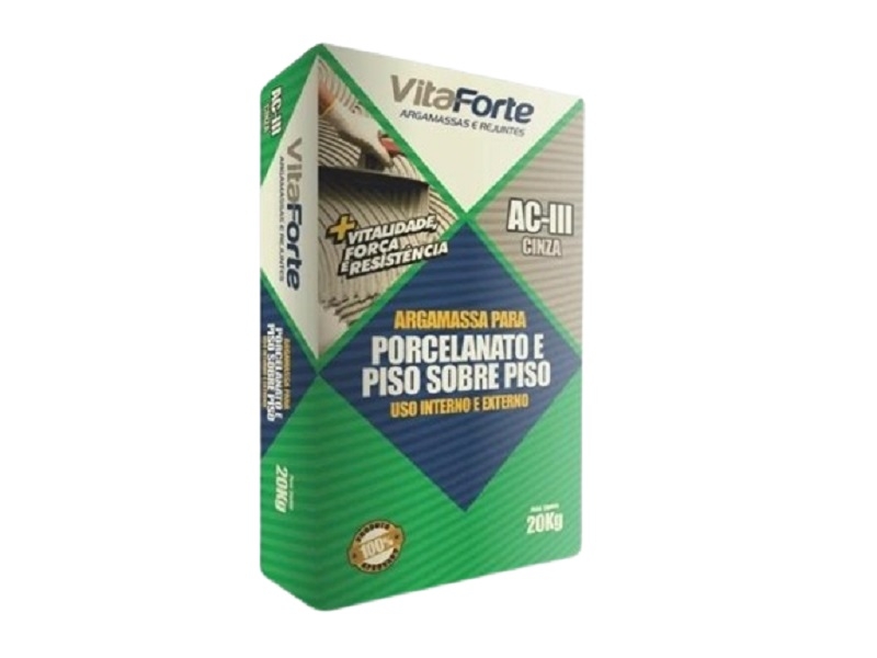 Cimento Cola Ac3 20kg Vitaforte Argamassa Colante Externa