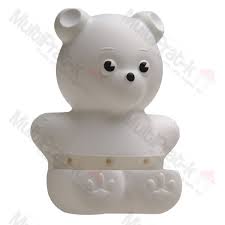 Suporte Prateleira Urso Kids Branco Pratk 