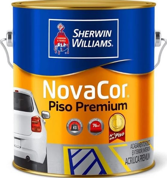 Tinta Piso Novacor Cinza 3,6l Sherwin Williams 