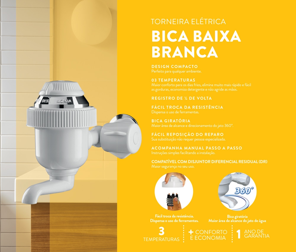 Torneira Eletrica Sintex Bica Baixa 220v 