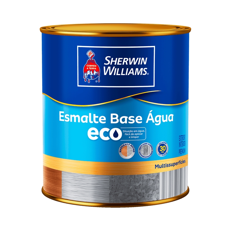 Esmalte Alto Brilho Base Agua Eco 900ml Sherwin Williams 