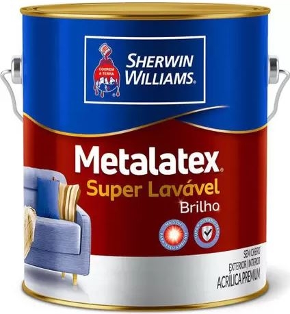 Tinta Brilho Premium Metalatex Branco 3,6l Sherwin Williams 