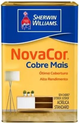 Tinta Fosco Novacor Cobre Mais  Branco 18l Sherwin Williams 