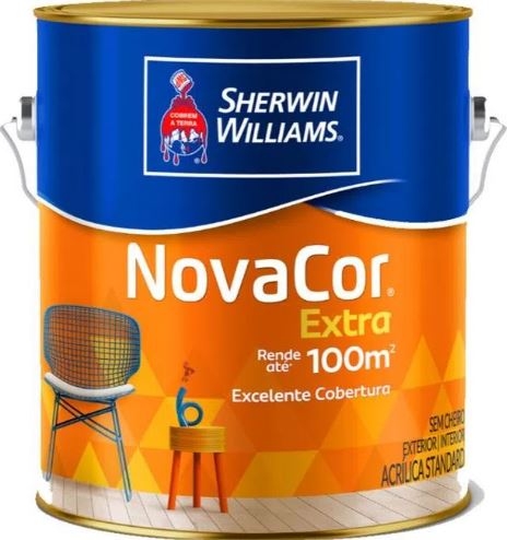 Tinta Semi-brilho Novacor Extra  Branco 3,6l Sherwin Williams 